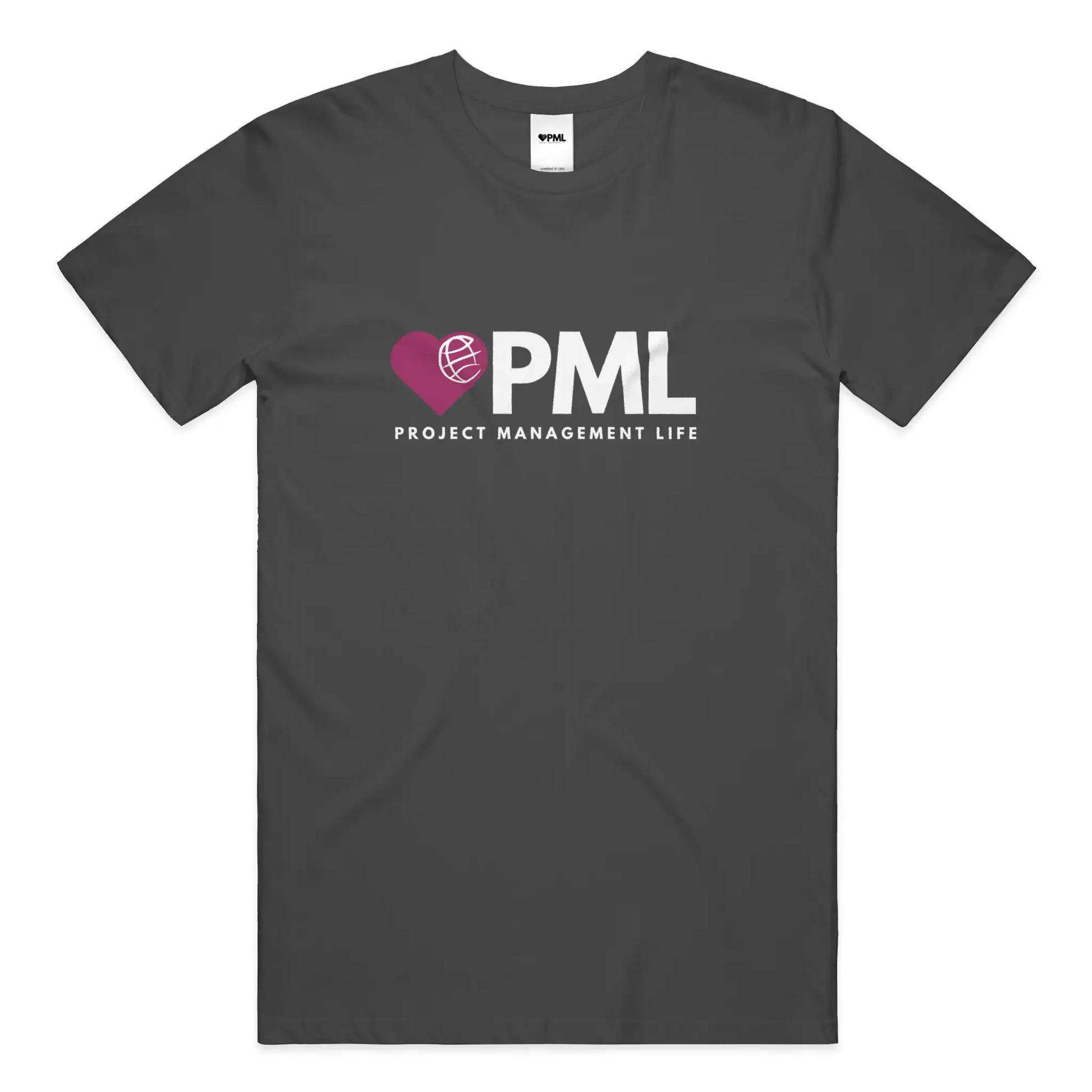 Men's PML T-Shirt Front View - Baseline Black