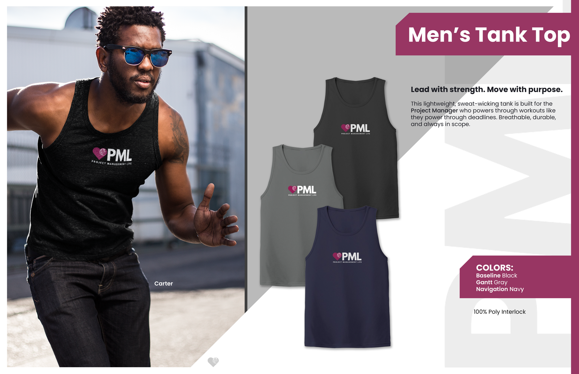 Men's PML Workout Tank Tops