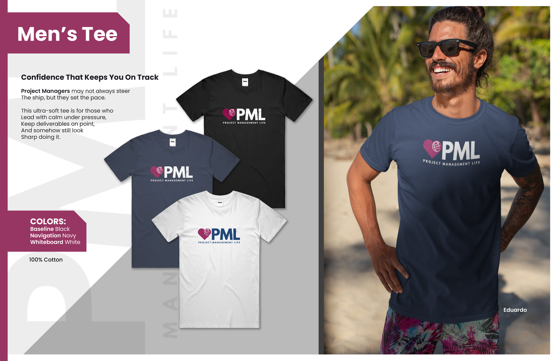 PML Men's Soft Style Cotton Tees