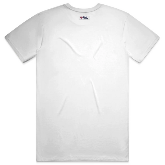 Men's PML Soft Style Tee Back View - Whiteboard White