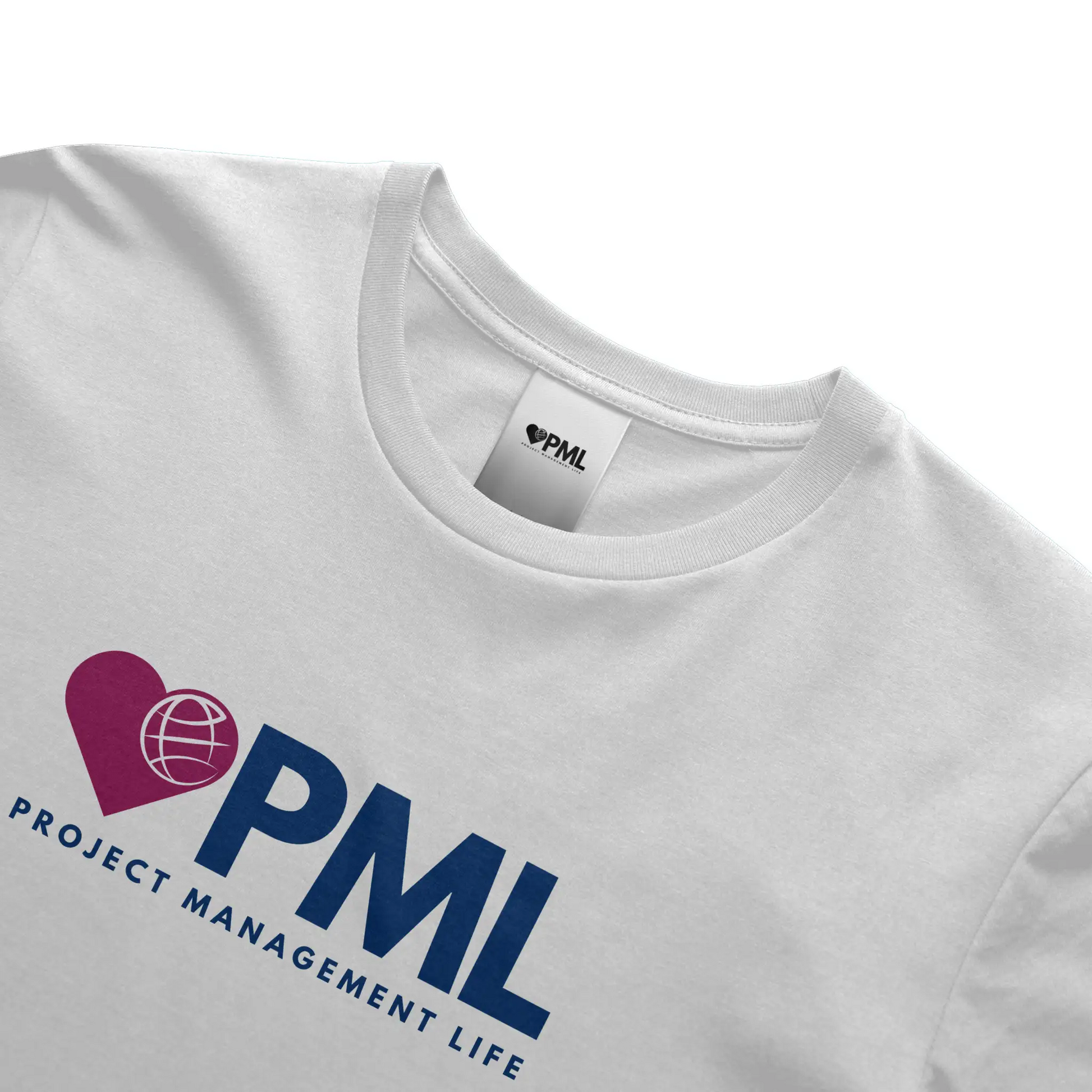 Men's PML Soft Style Tee Close Up - Whiteboard White