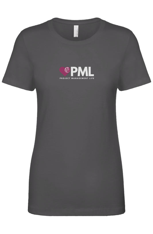 PML Women's Fitted Cotton Tee - Gantt Gray